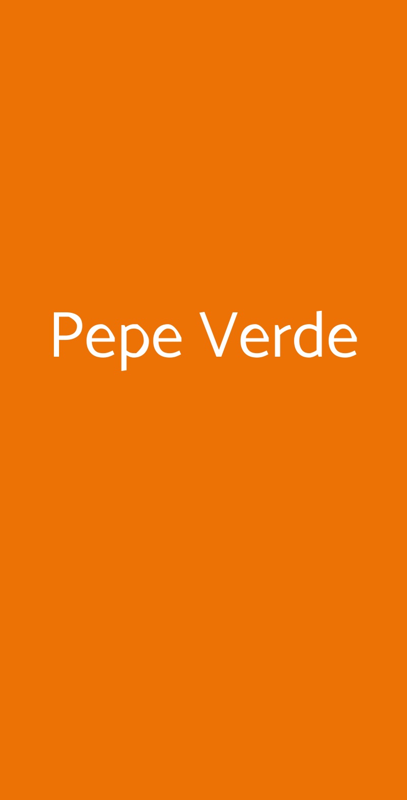 Pepe Verde Milano menù 1 pagina