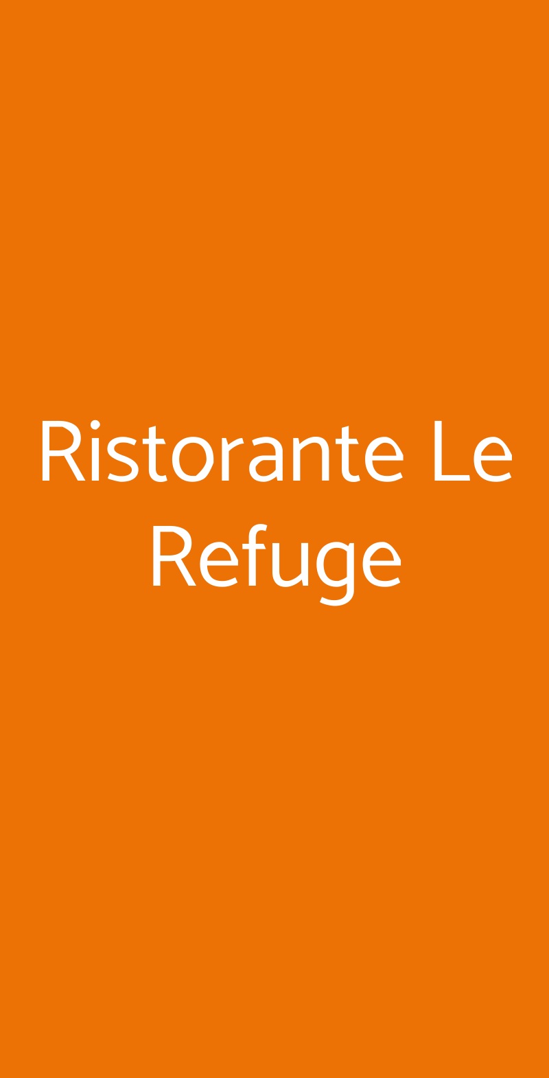 Ristorante Le Refuge Milano menù 1 pagina