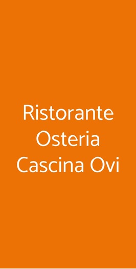 Ristorante Osteria Cascina Ovi, Segrate