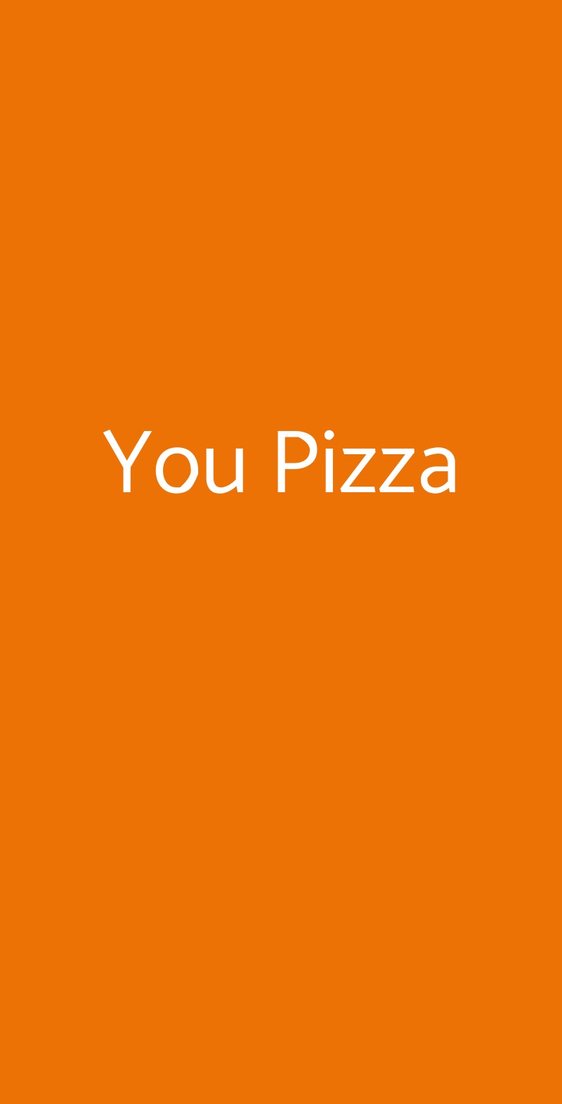 You Pizza Milano menù 1 pagina
