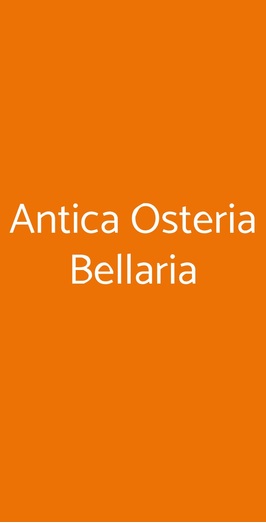 Antica Osteria Bellaria, Vernate