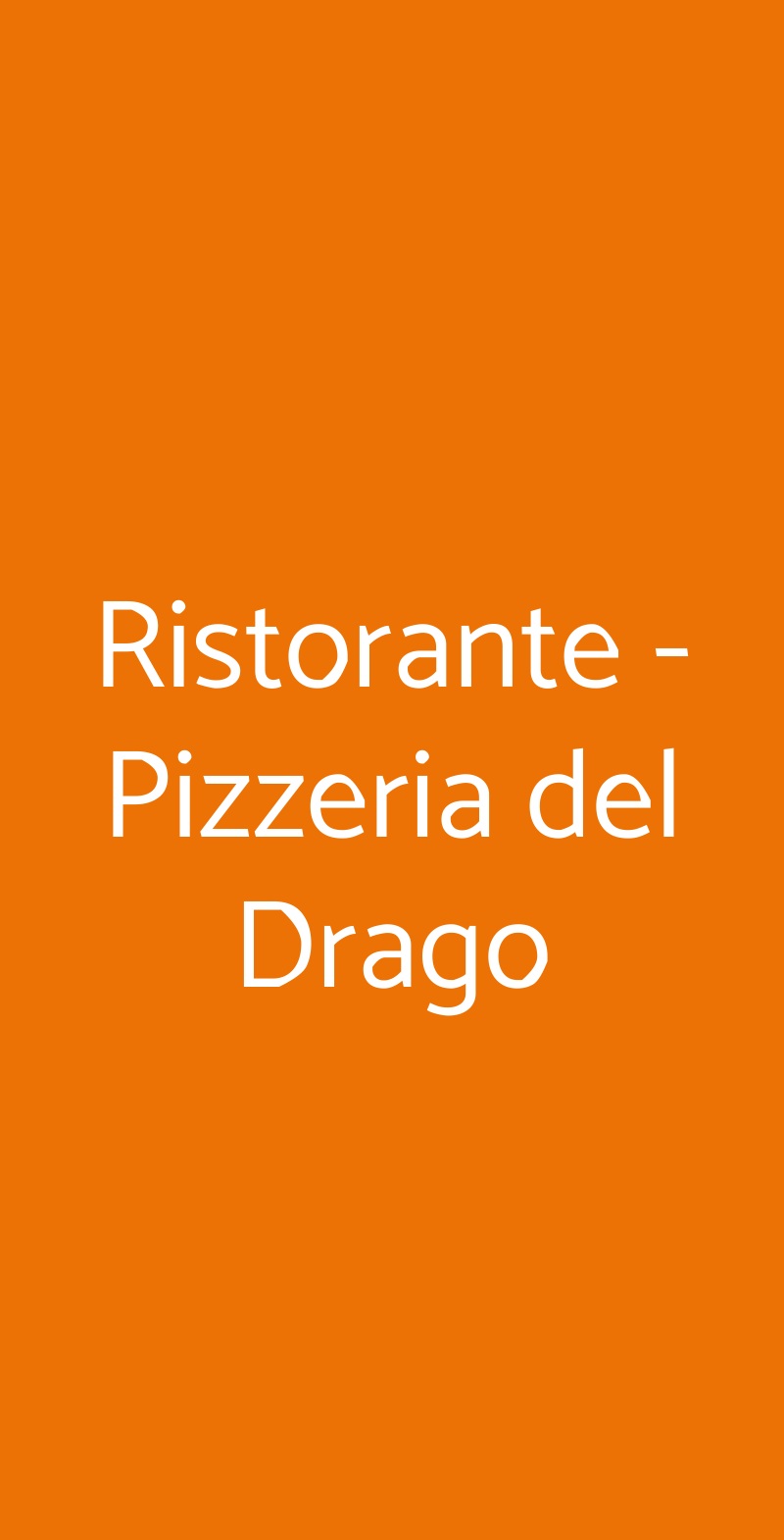 Ristorante - Pizzeria del Drago Milano menù 1 pagina