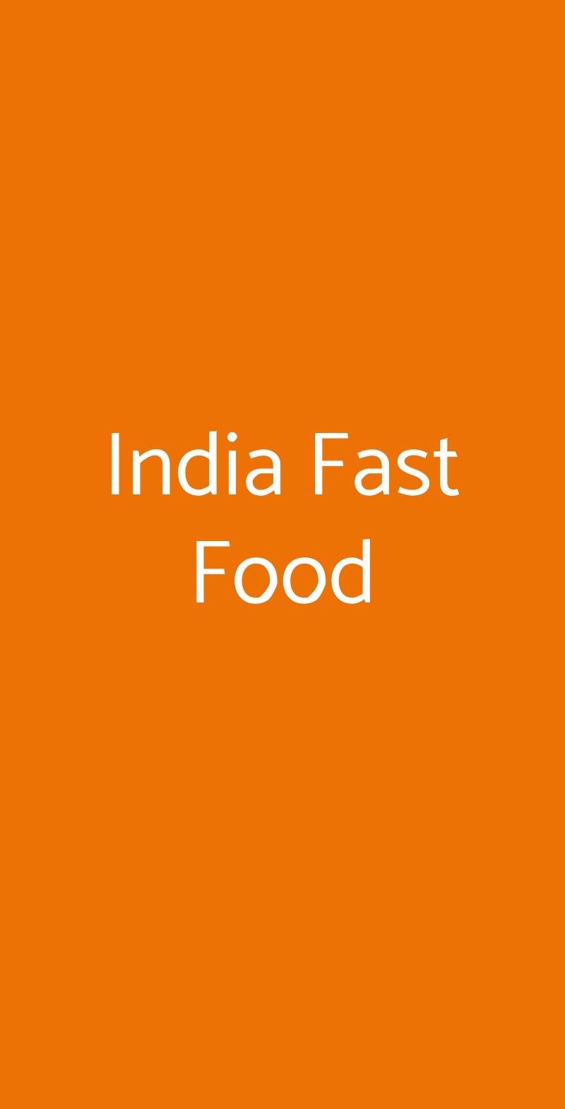 India Fast Food Como menù 1 pagina