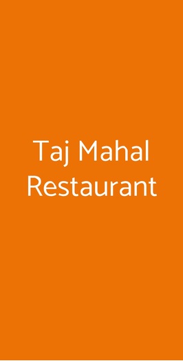 Taj Mahal Restaurant, Como