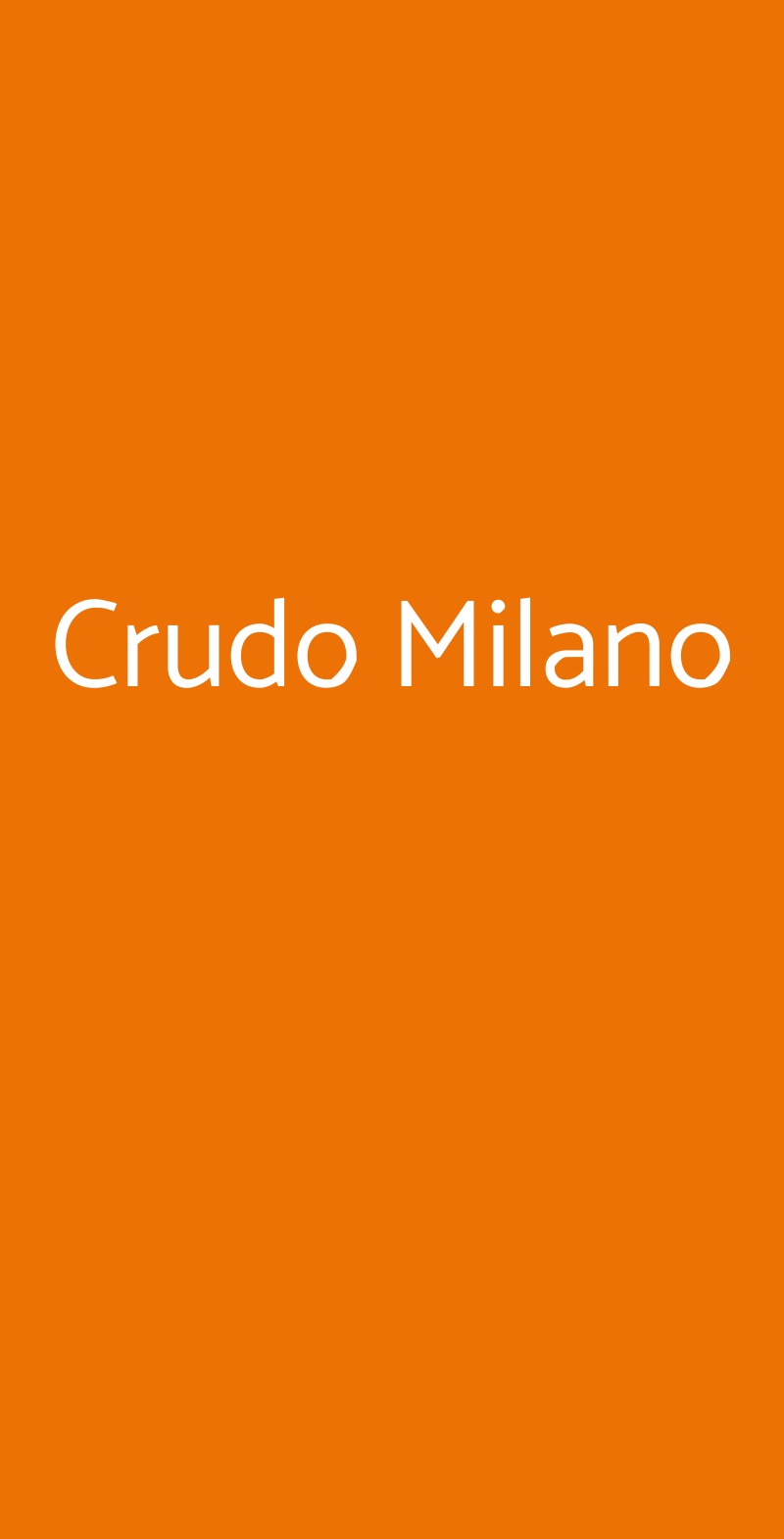 Crudo Milano Milano menù 1 pagina