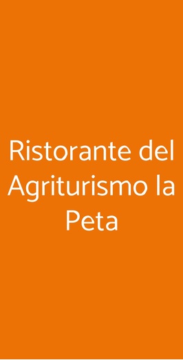 Ristorante Del Agriturismo La Peta, Costa di Serina