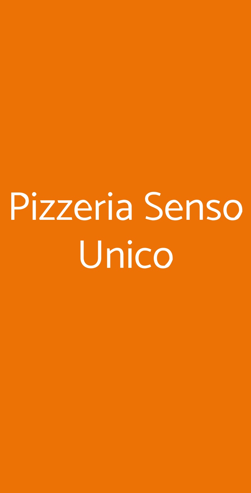 Pizzeria Senso Unico San Giuliano Milanese menù 1 pagina
