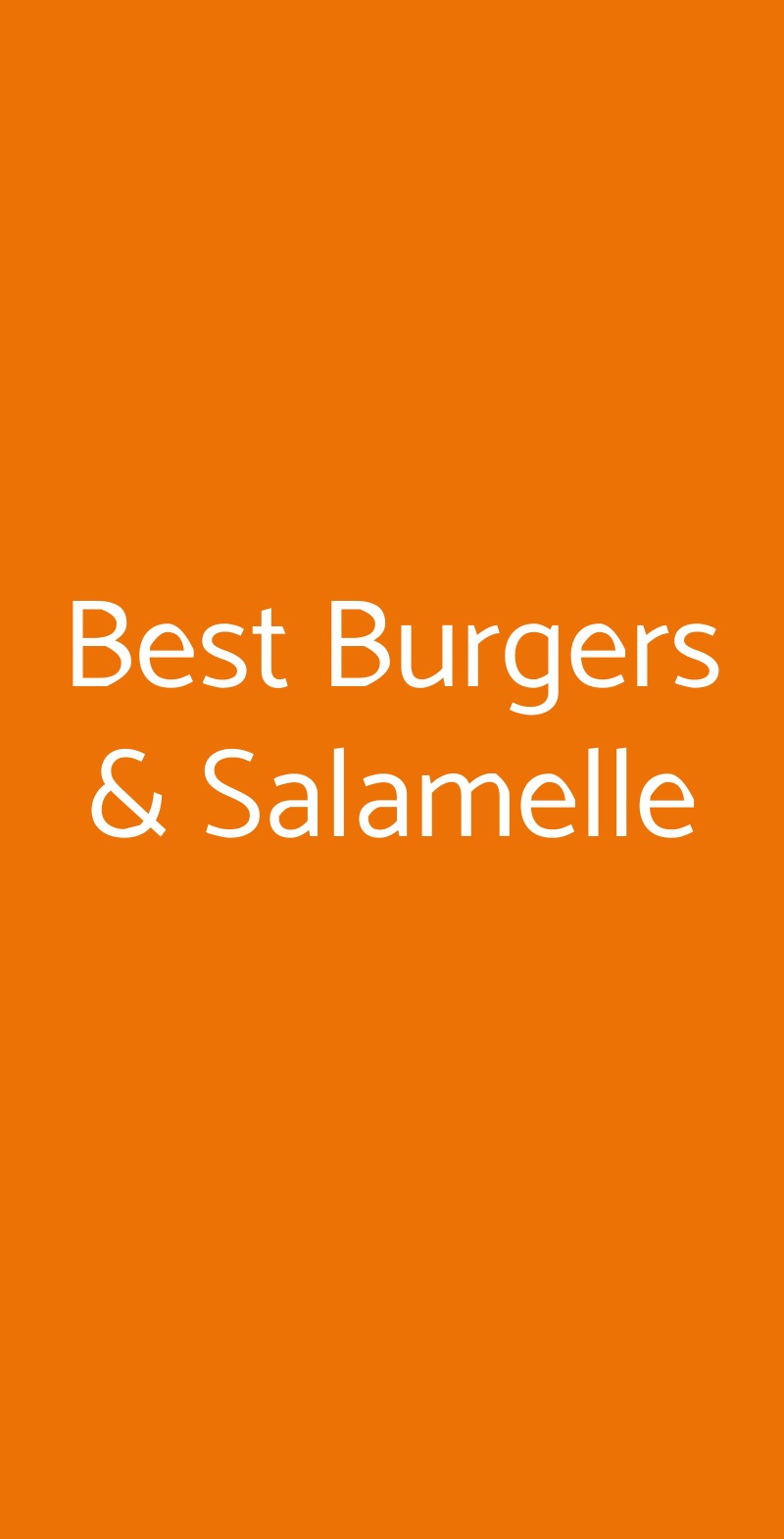 Best Burgers & Salamelle Parabiago menù 1 pagina