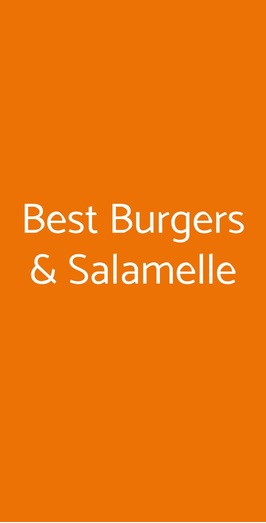 Best Burgers & Salamelle, Parabiago