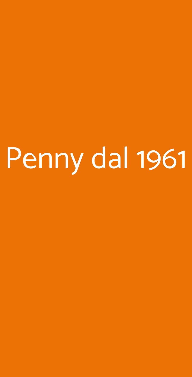 Penny dal 1961 Milano menù 1 pagina