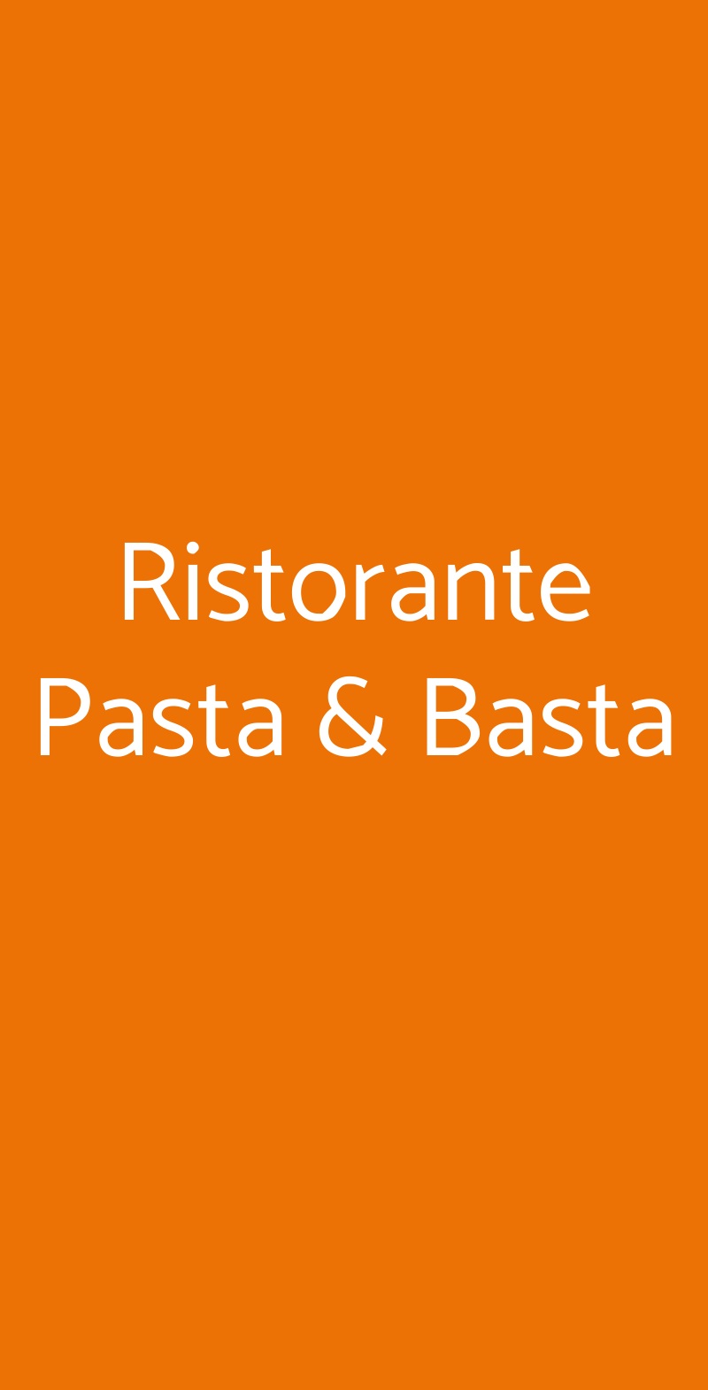 Ristorante Pasta & Basta Bergamo menù 1 pagina