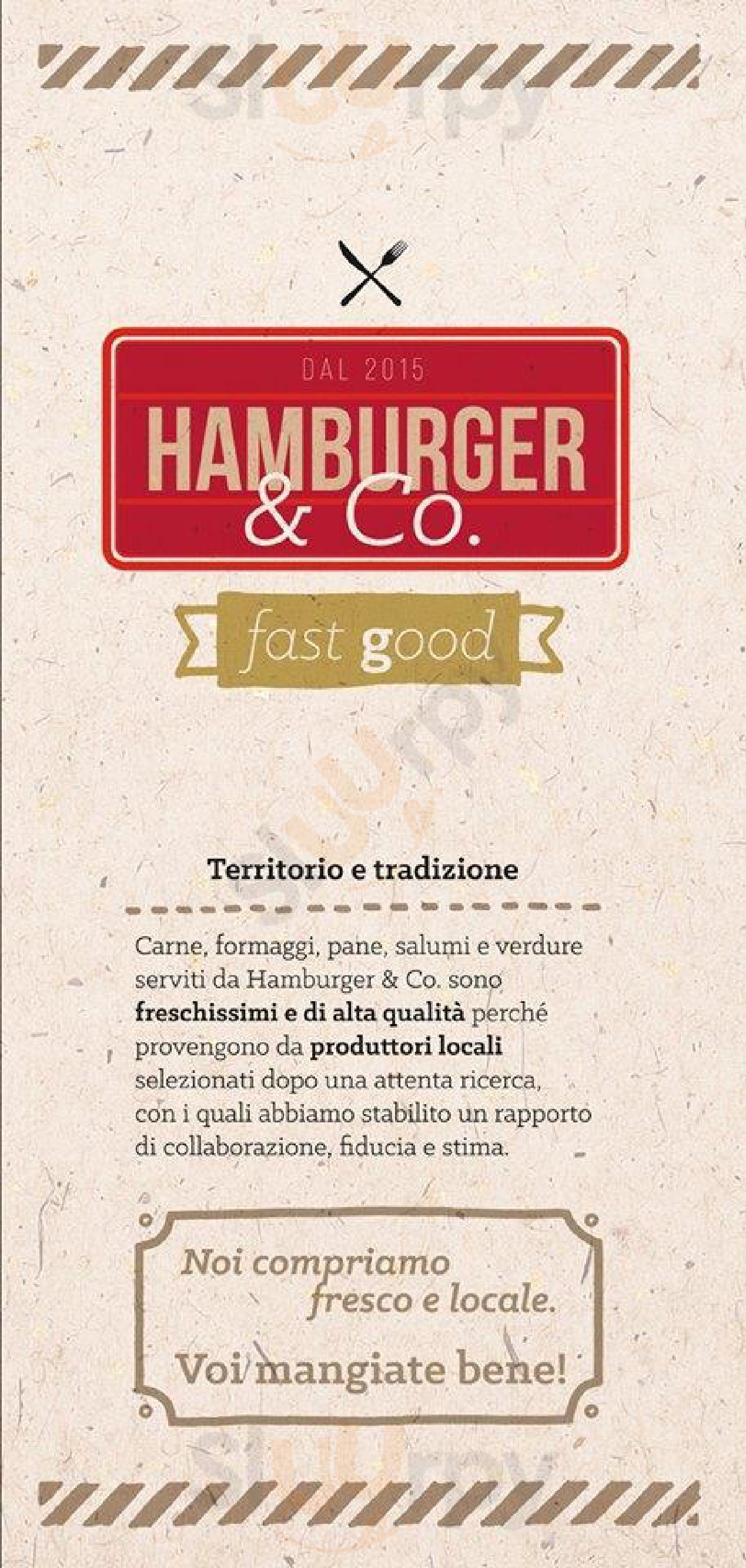 Hamburger & Co Treviglio menù 1 pagina