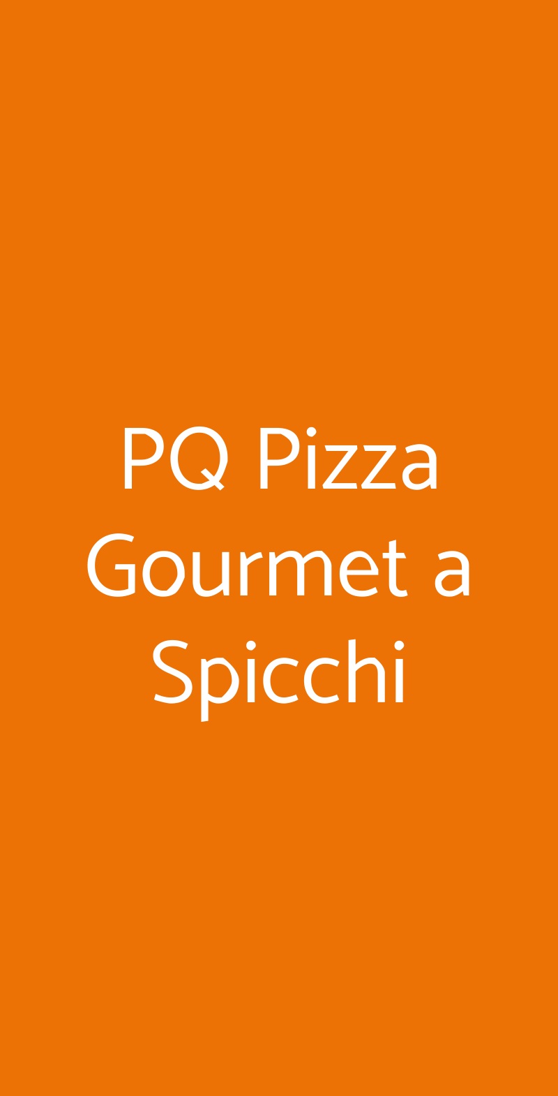 PQ Pizza Gourmet a Spicchi Milano menù 1 pagina