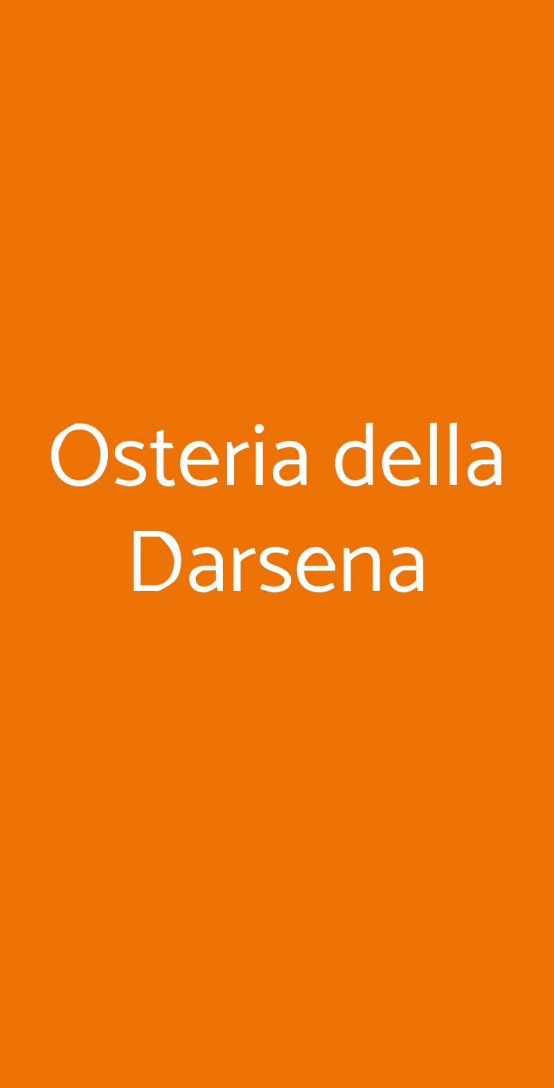 Osteria della Darsena Pavia menù 1 pagina