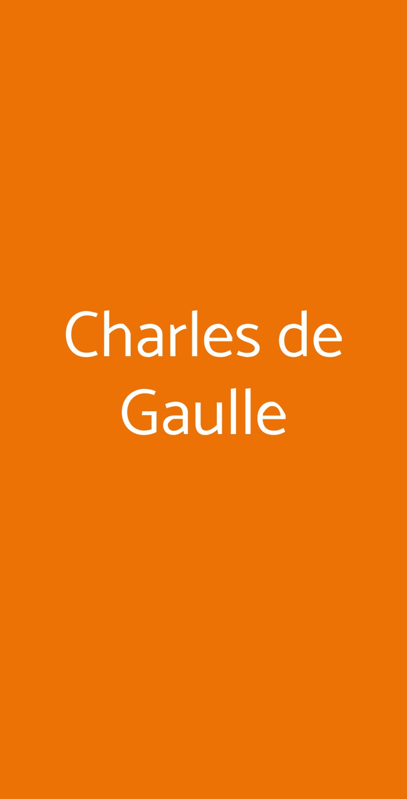 Charles de Gaulle Napoli menù 1 pagina