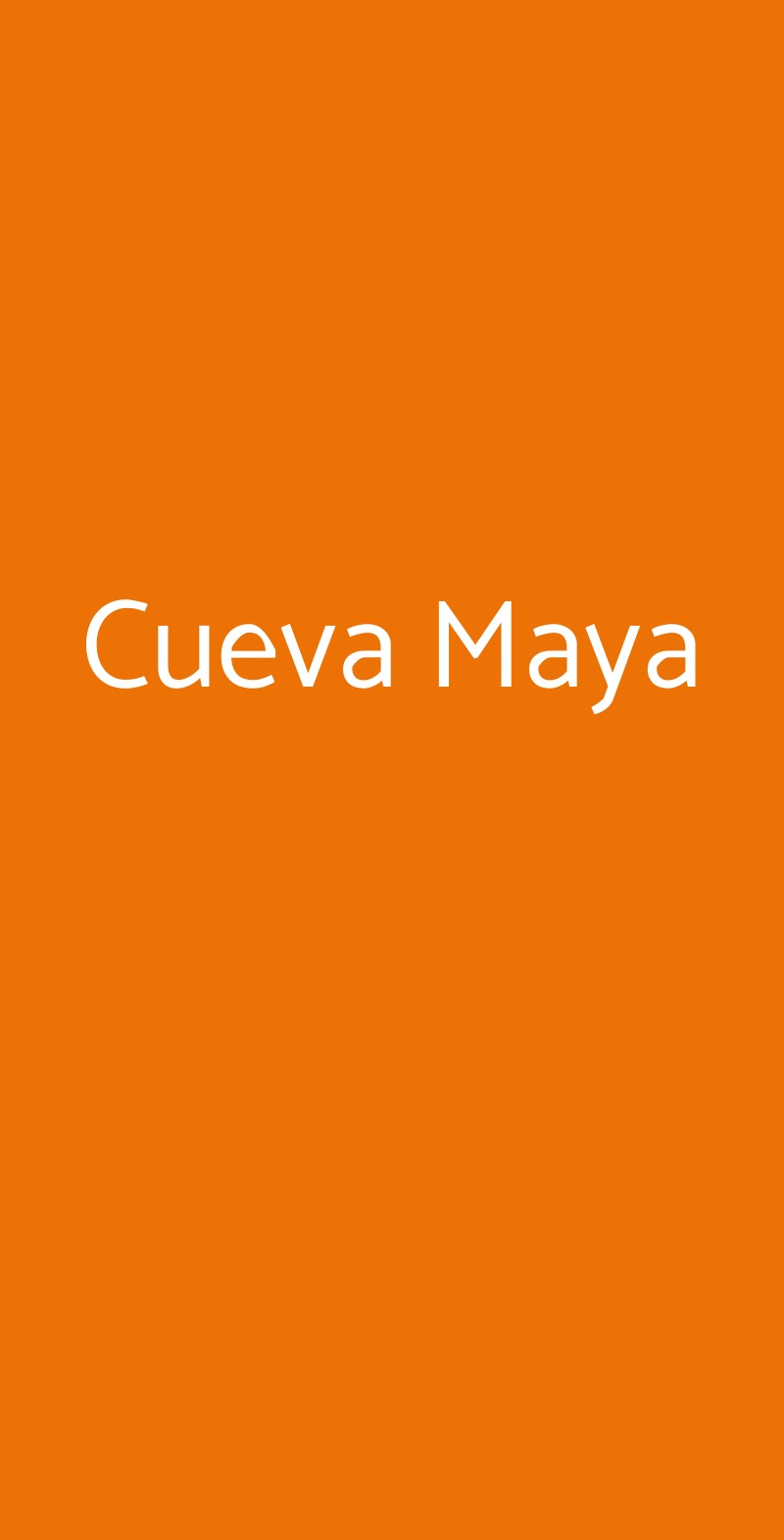Cueva Maya Milano menù 1 pagina