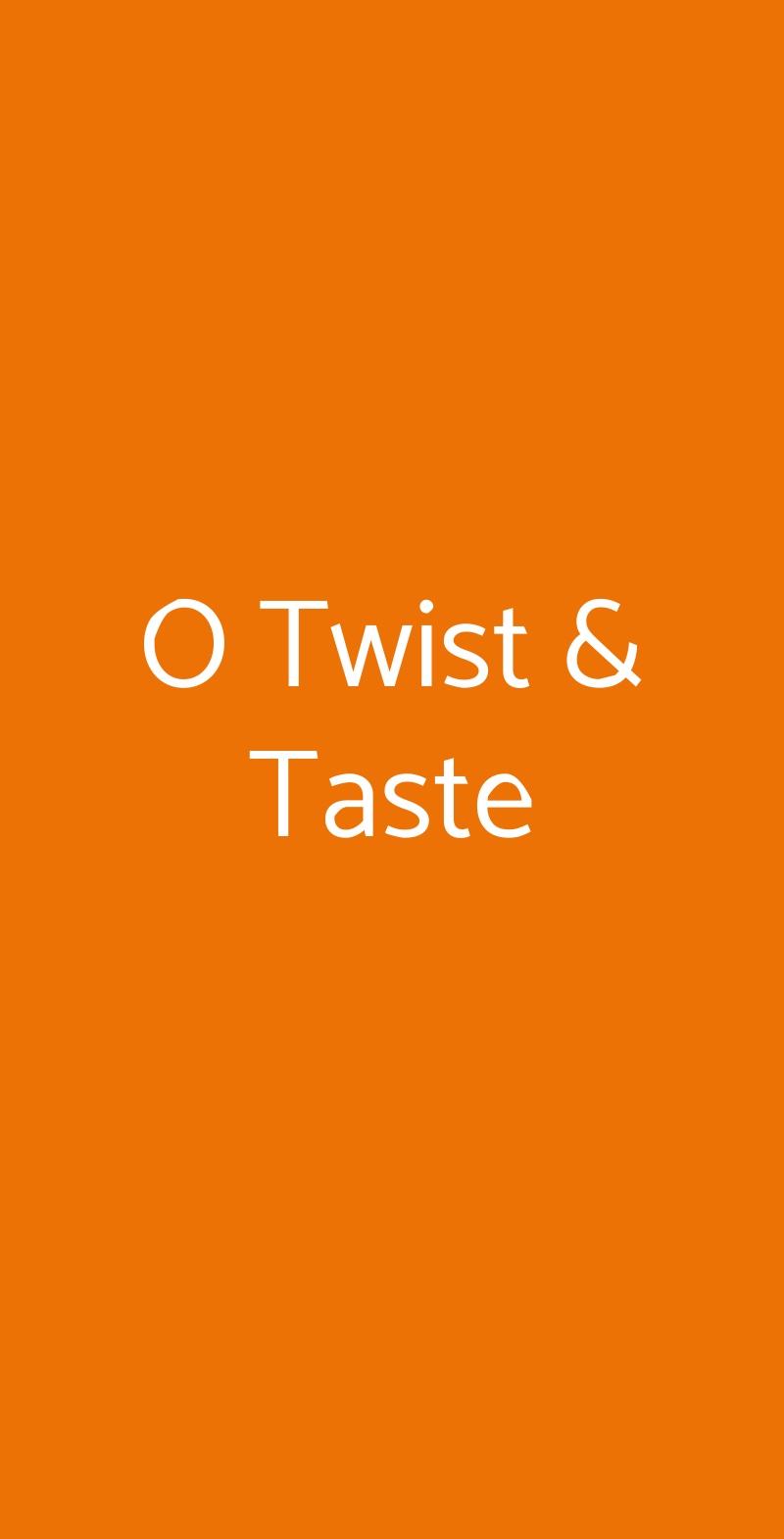 O Twist & Taste Milano menù 1 pagina