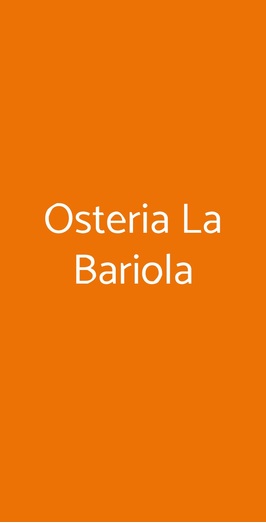 Osteria La Bariola, Caronno Pertusella