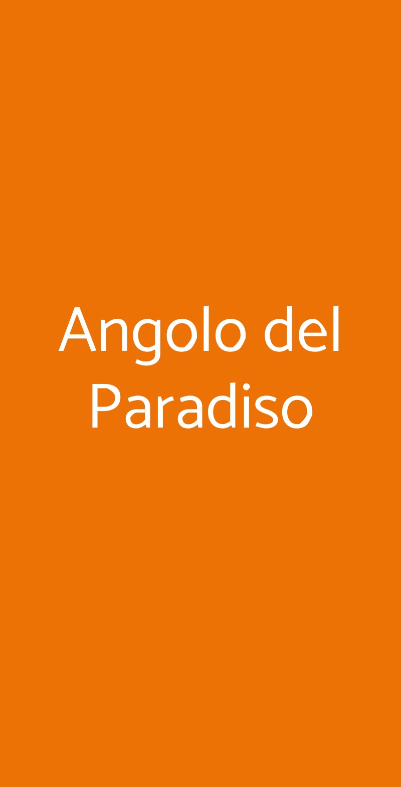 Angolo del Paradiso Napoli menù 1 pagina