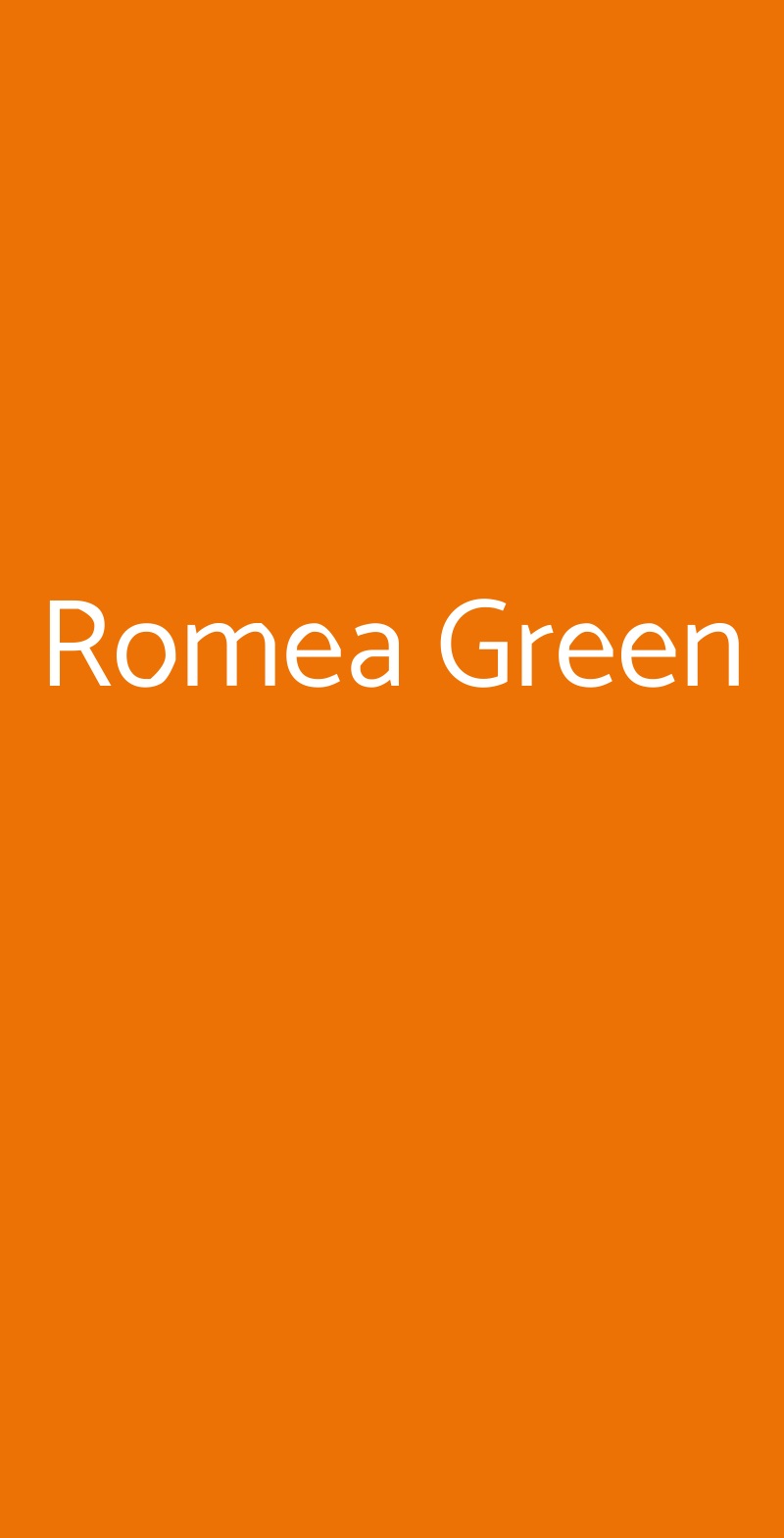 Romea Green Pavia menù 1 pagina
