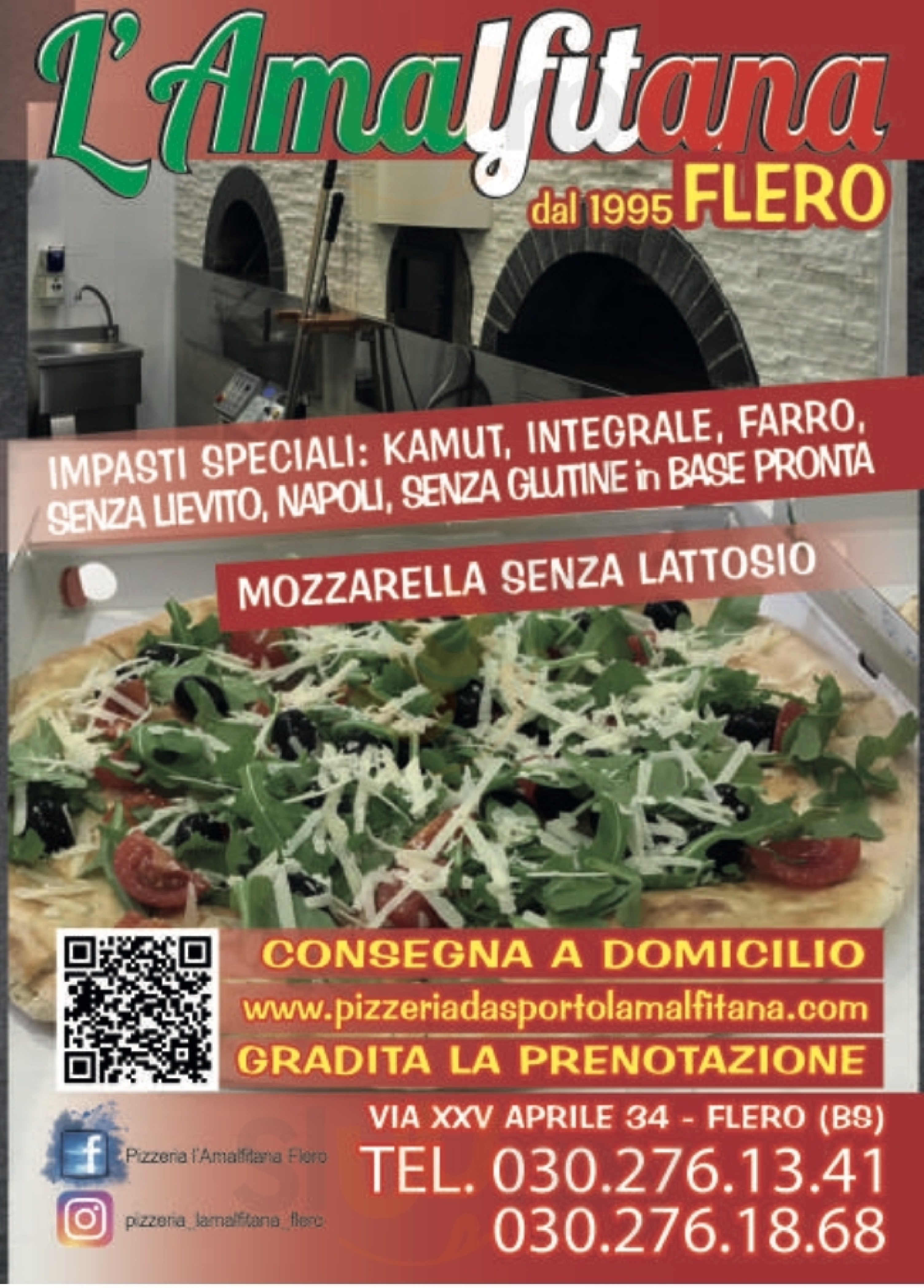 Pizzeria D'Asporto L'Amalfitana Pizzeria L'Amalfitana Pizzeria D'Aspo Flero menù 1 pagina