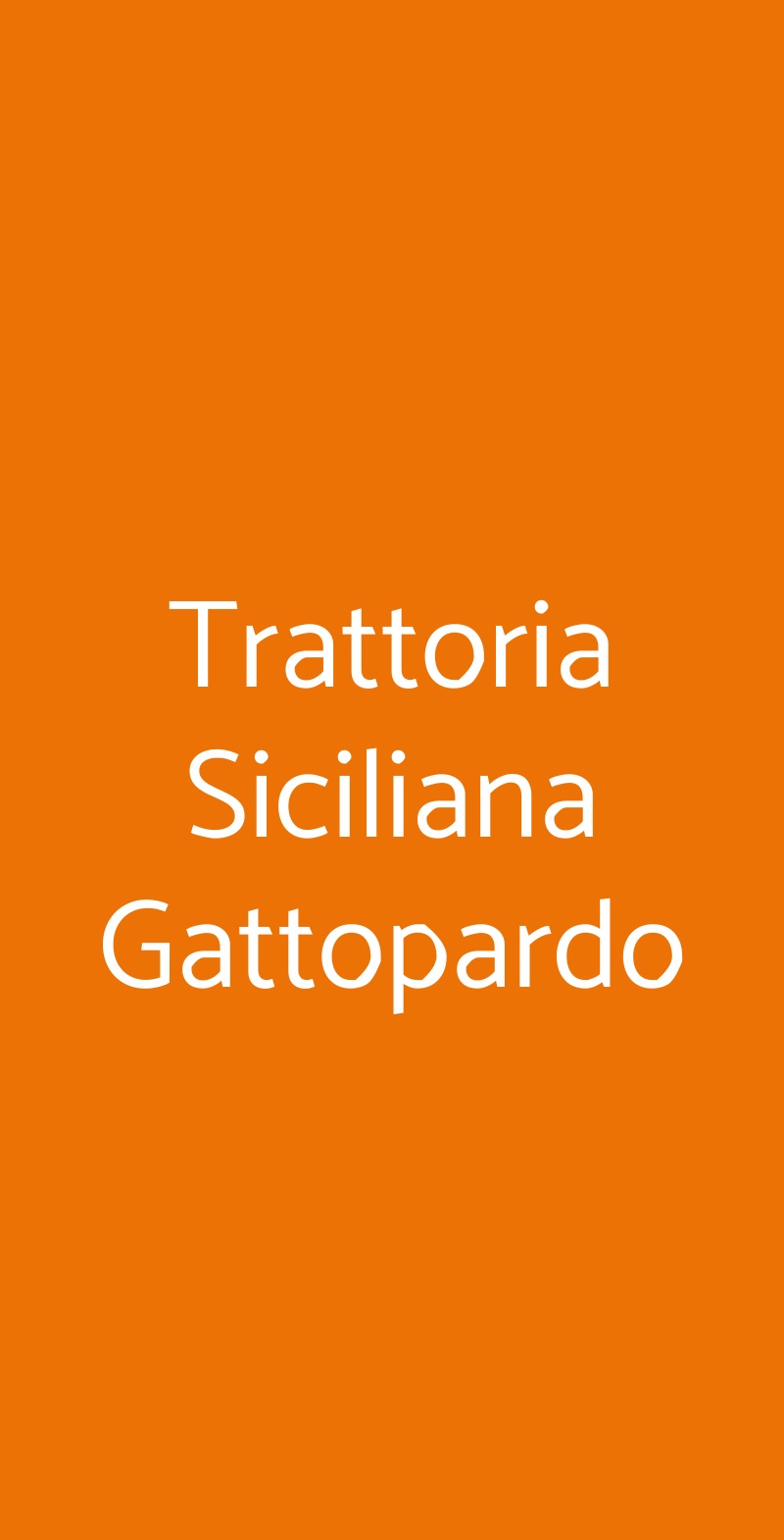 Trattoria Siciliana Gattopardo Milano menù 1 pagina