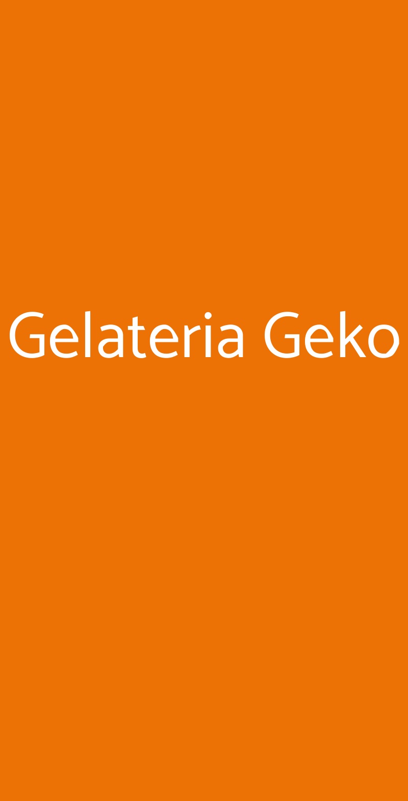 Gelateria Geko Milano menù 1 pagina