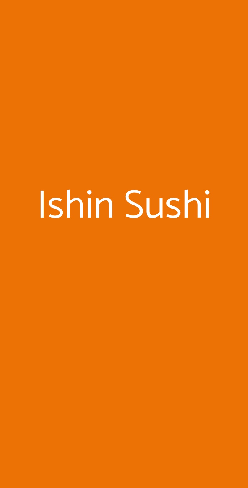 Ishin Sushi Milano menù 1 pagina