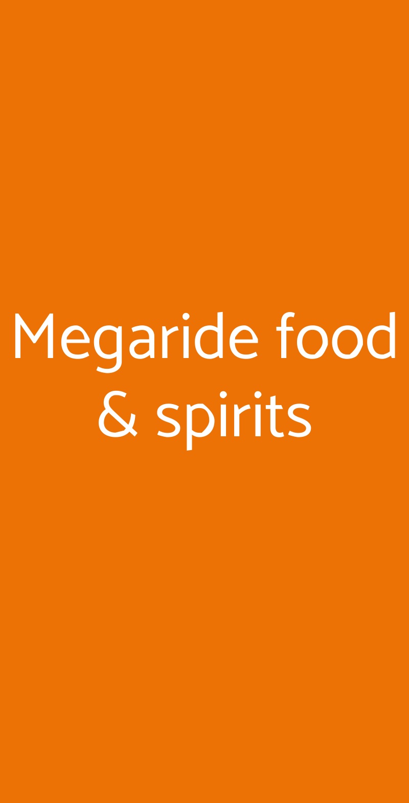 Megaride food & spirits Como menù 1 pagina