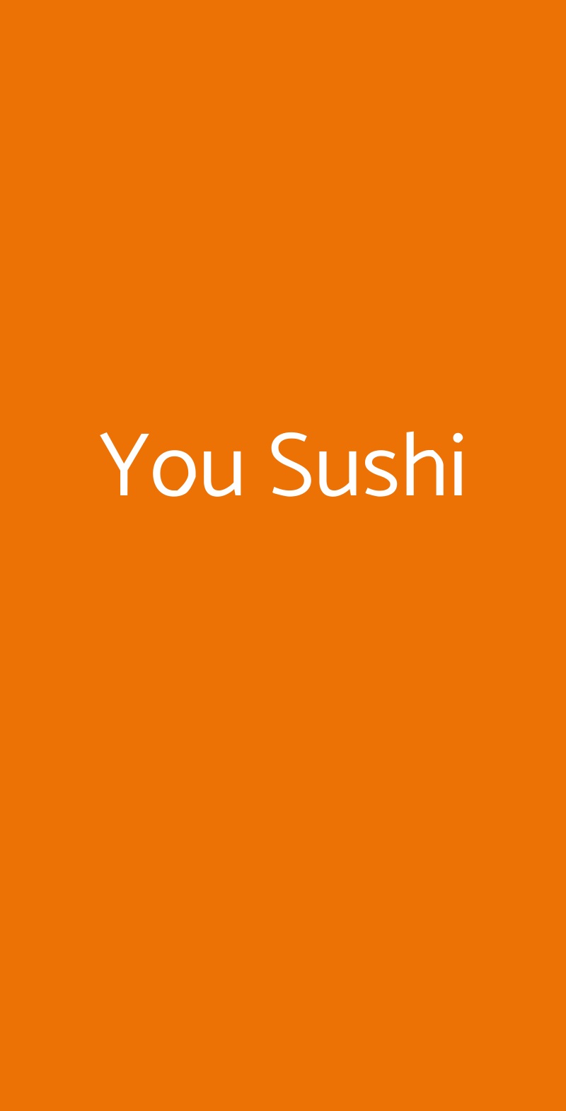 You Sushi Milano menù 1 pagina