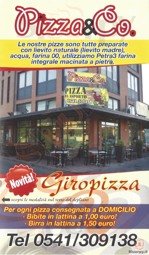 PIZZA & CO. Rimini menù 1 pagina