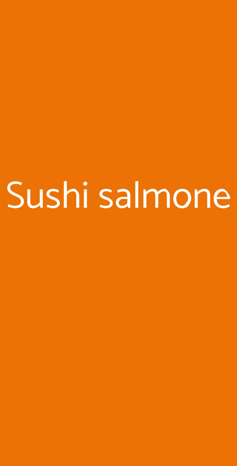 Sushi salmone Cinisello Balsamo menù 1 pagina