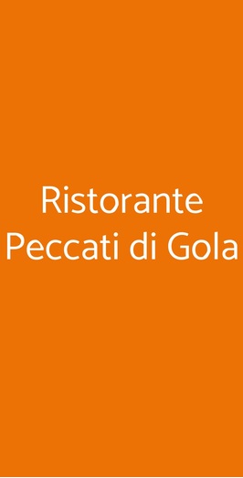 Ristorante Peccati Di Gola, Milano