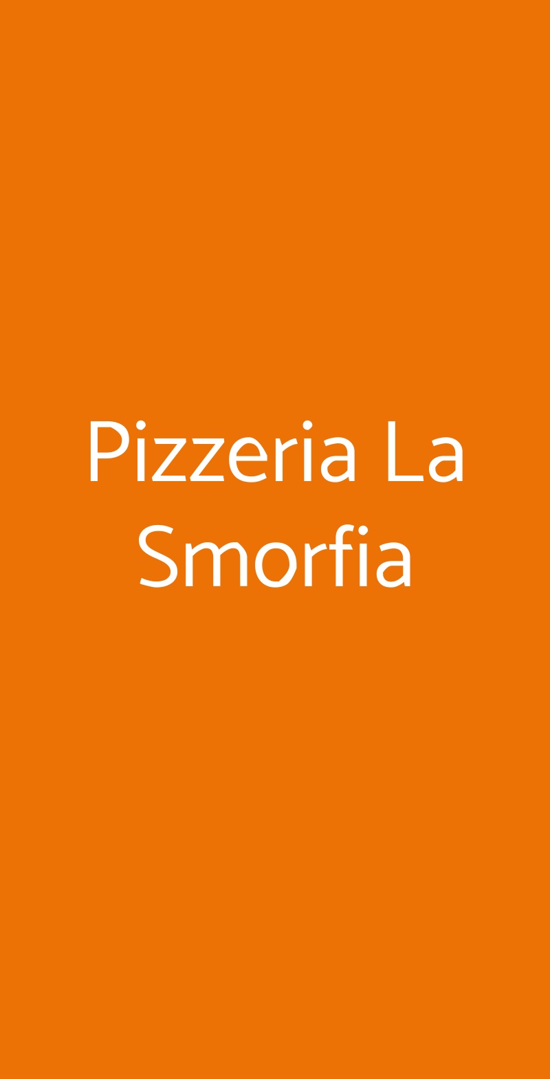 Pizzeria La Smorfia Milano menù 1 pagina