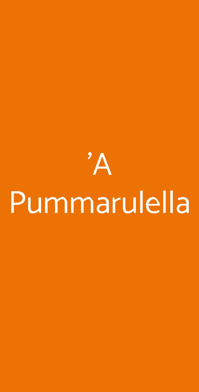 'A Pummarulella Giugliano in Campania menù 1 pagina