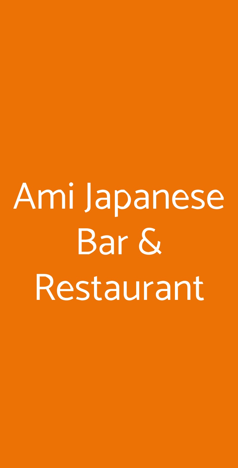 Ami Japanese Bar & Restaurant Torre del Greco menù 1 pagina
