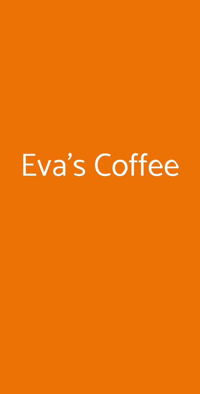 Eva's Coffee Brescia menù 1 pagina