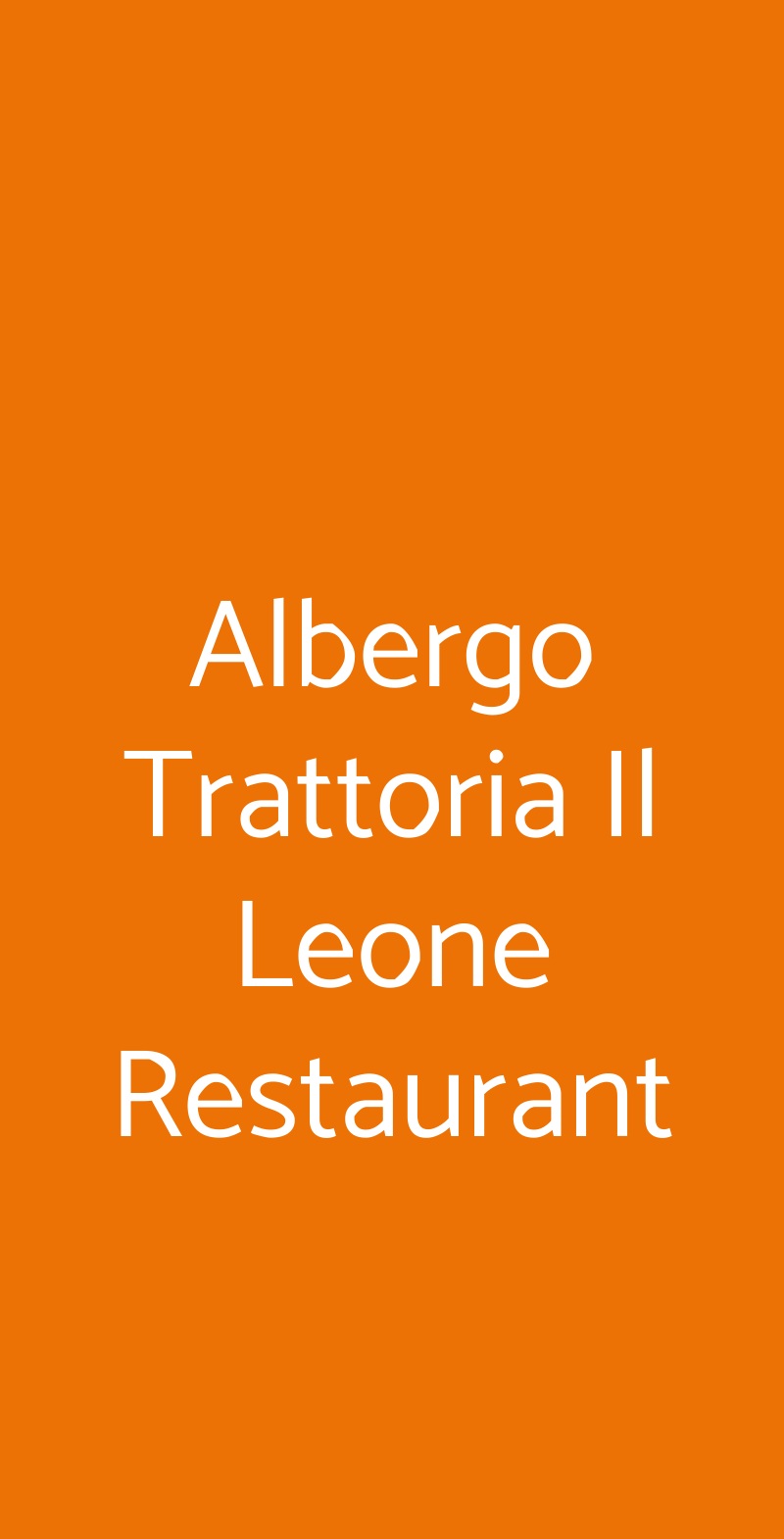 Albergo Trattoria Il Leone Restaurant Pomponesco menù 1 pagina