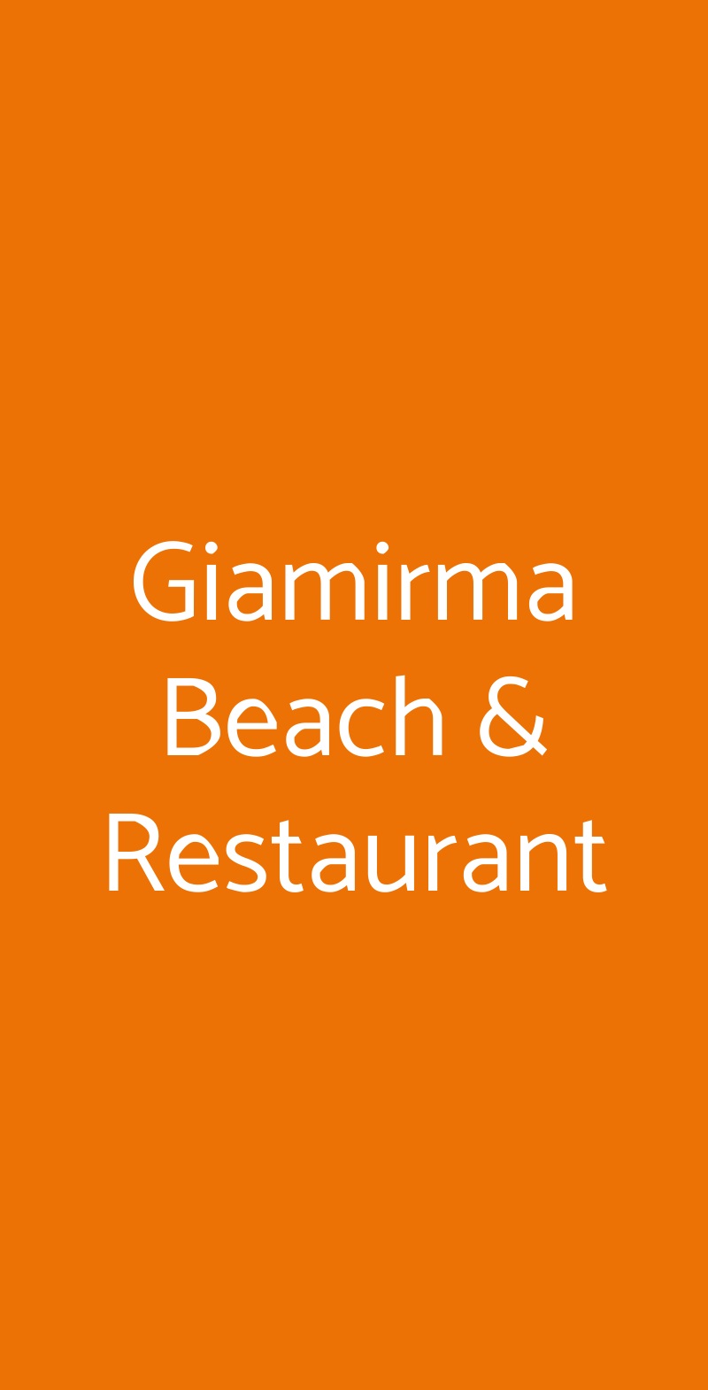 Giamirma Beach & Restaurant Potenza Picena menù 1 pagina