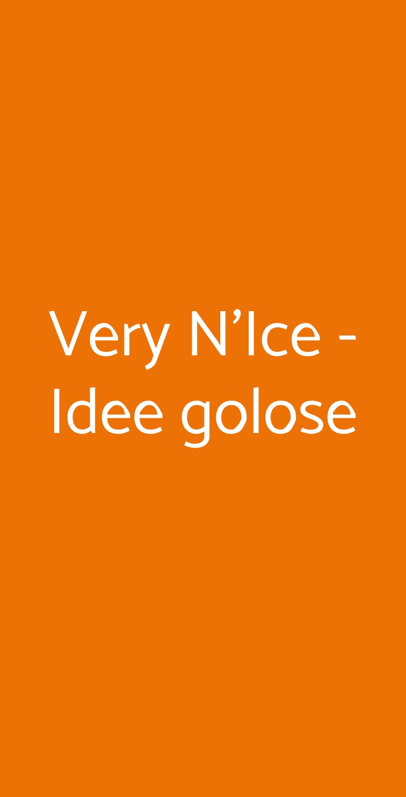 Very N'Ice - Idee golose Macerata menù 1 pagina
