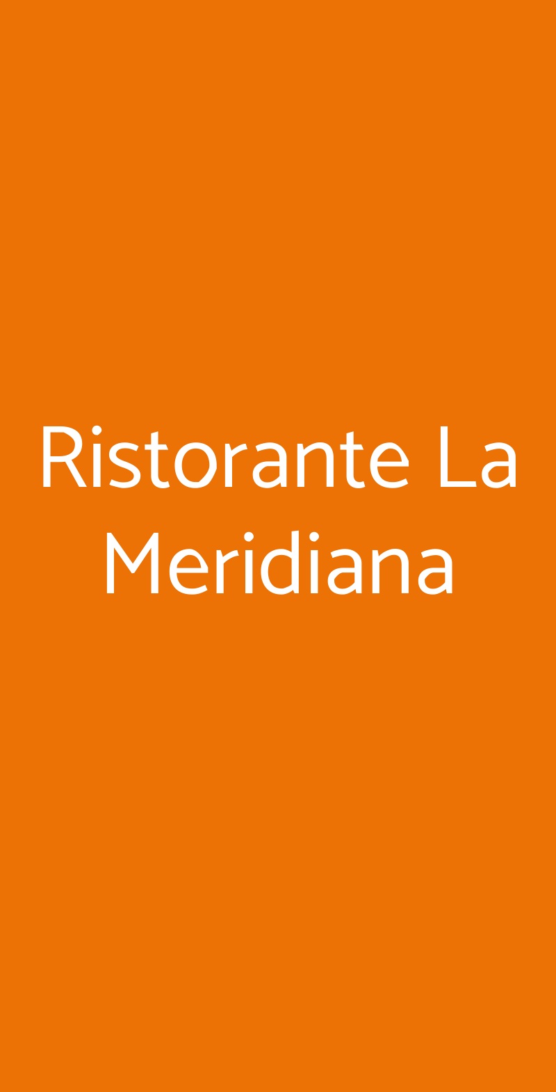 Ristorante La Meridiana Urbino menù 1 pagina