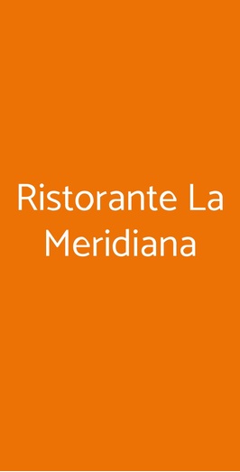 Ristorante La Meridiana