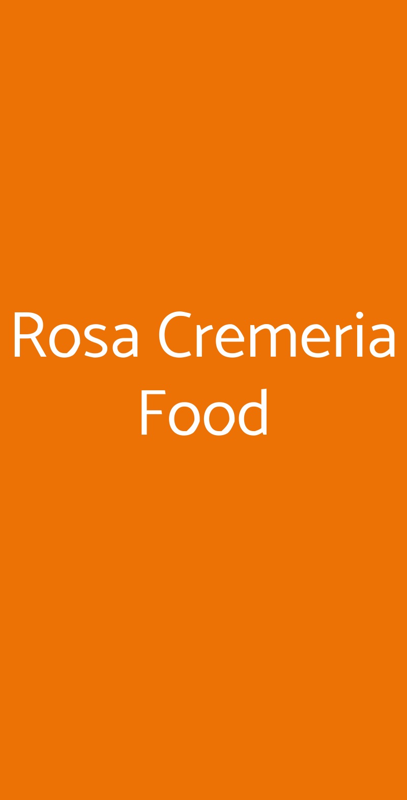Rosa Cremeria Food Ancona menù 1 pagina