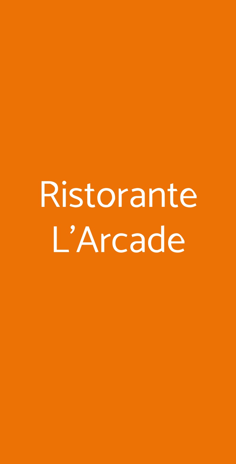 Ristorante L'Arcade Porto San Giorgio menù 1 pagina