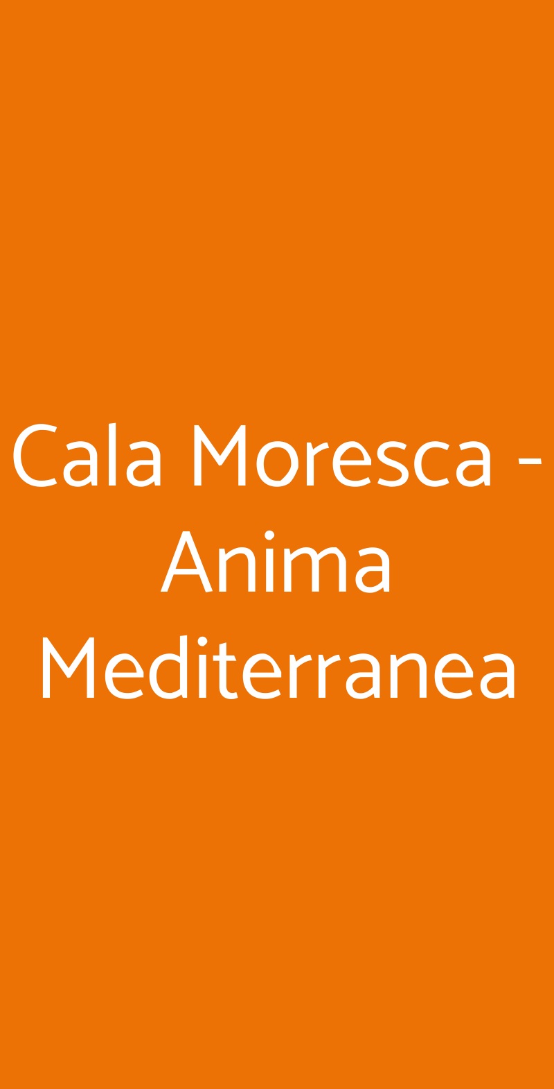 Cala Moresca - Anima Mediterranea Bacoli menù 1 pagina