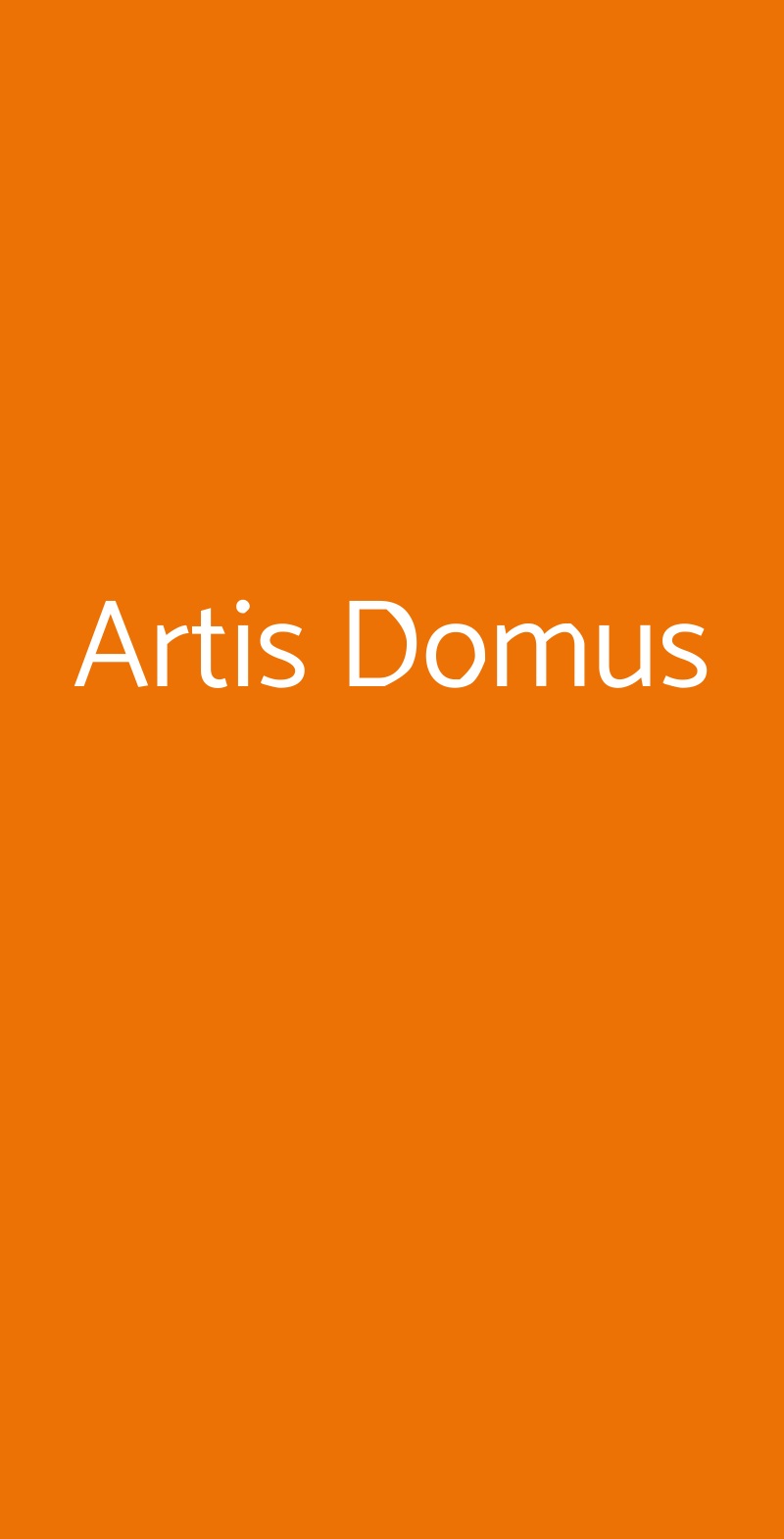 Artis Domus Sorrento menù 1 pagina
