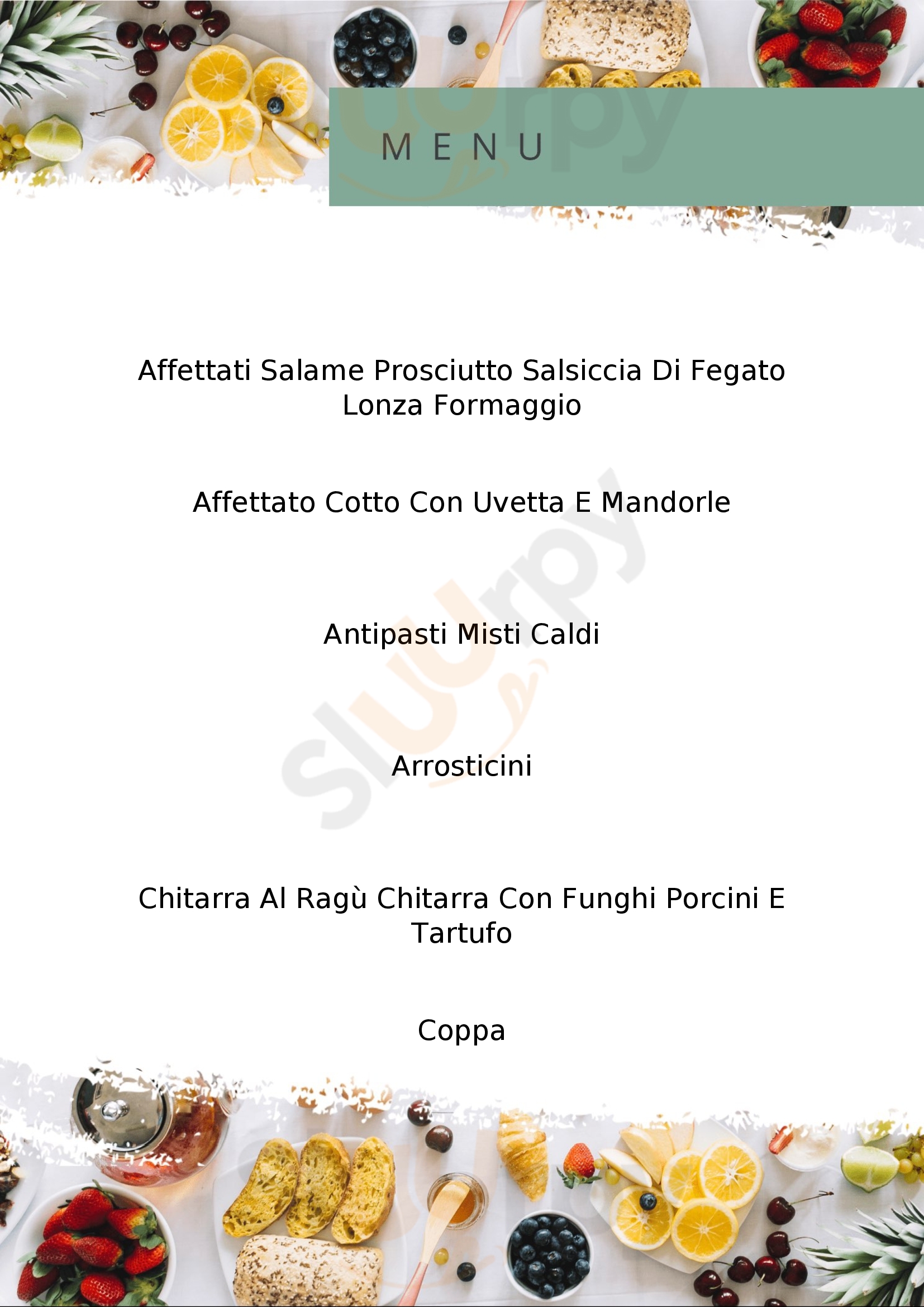 Cubanito Ascoli Piceno menù 1 pagina