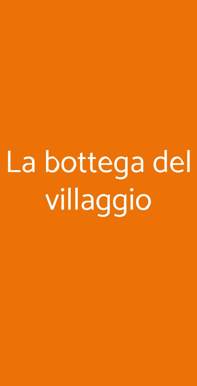 La bottega del villaggio Recanati menù 1 pagina