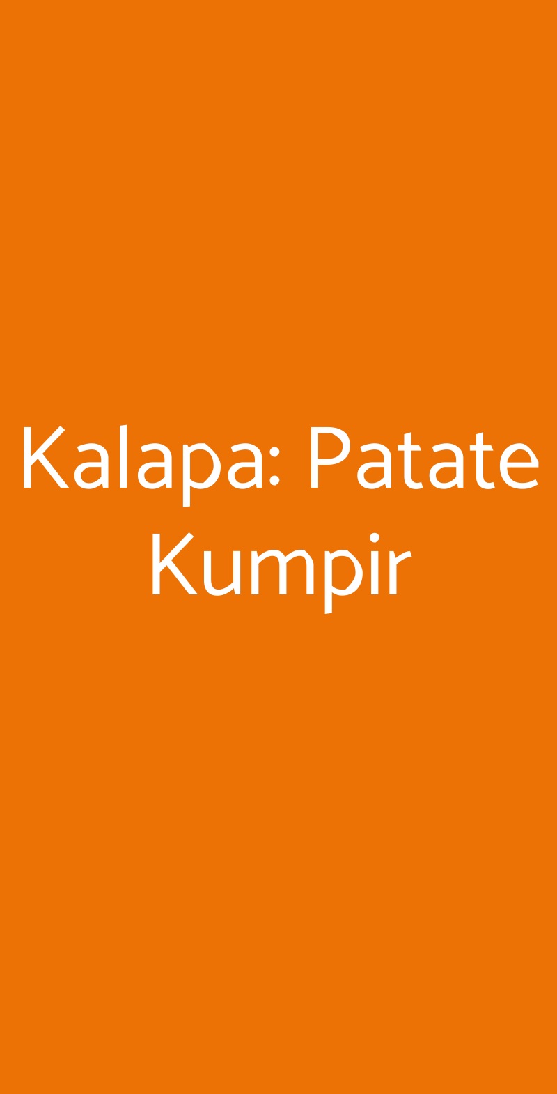 Kalapa: Patate Kumpir Fano menù 1 pagina