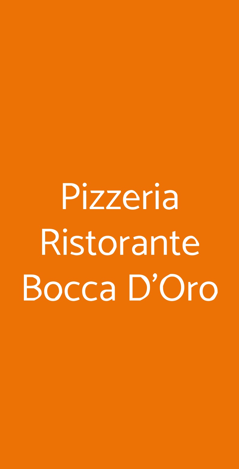 Pizzeria Ristorante Bocca D'Oro Termoli menù 1 pagina